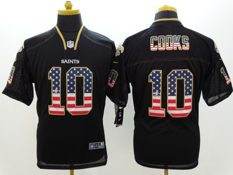 Men's New Orleans Saints Brandin Cooks #10 Black Jersey